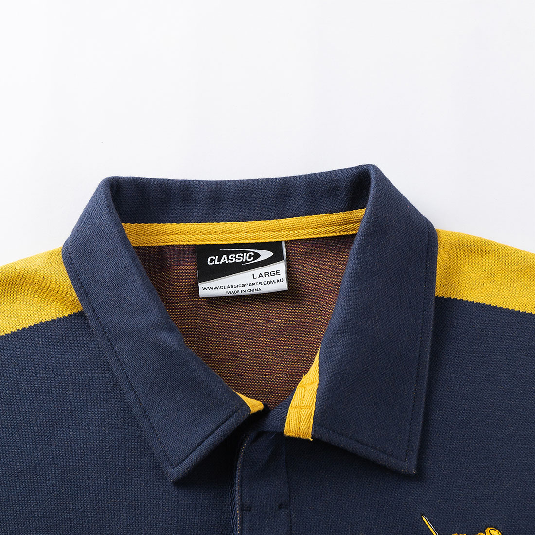 Polo manches courtes Highlanders 2026 Supporter Retro Knit Jersey CSI-HIR26SMRJ Detail Face Col