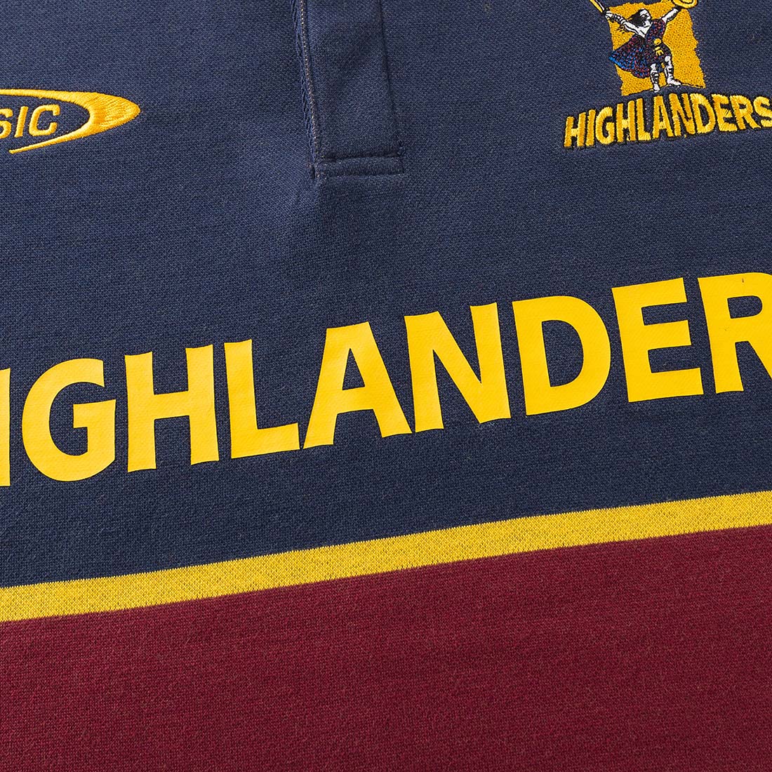Polo manches courtes Highlanders 2026 Supporter Retro Knit Jersey CSI-HIR26SMRJ Detail Face