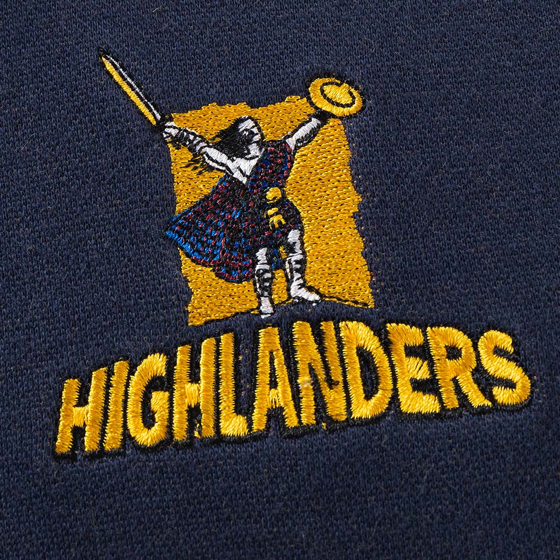 Polo manches courtes Highlanders 2026 Supporter Retro Knit Jersey CSI-HIR26SMRJ Detail Logo Highlanders