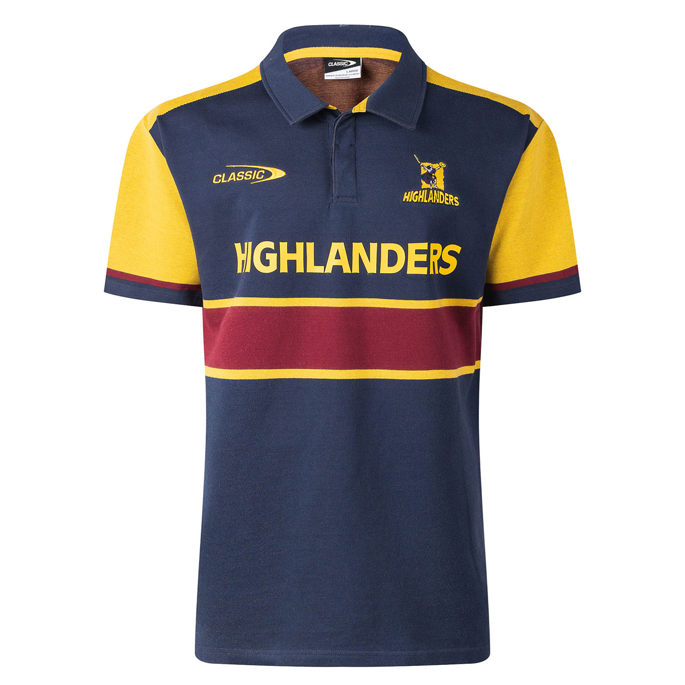 Polo manches courtes Highlanders 2026 Supporter Retro Knit Jersey CSI-HIR26SMRJ Face