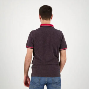 Polo pour homme Fold Stade Toulousain Rugby Noir Vue porté de dos