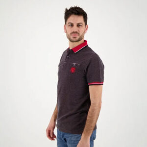 Polo pour homme Fold Stade Toulousain Rugby Noir Vue porté lateral