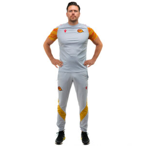 T-shirt d'échauffement Dragons Catalans 2025 Vue porté de face