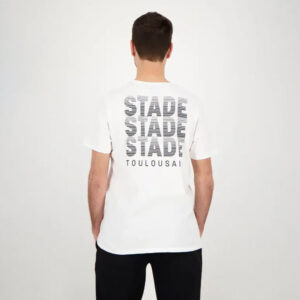 T-shirt pour Homme Reflect Stade Toulousain Blanc Vue porté de dos