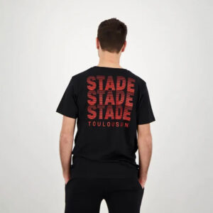 T-shirt pour Homme Reflect Stade Toulousain Noir Vue porté de dos