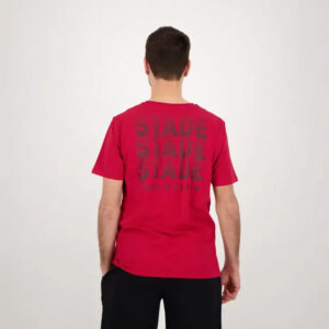 T-shirt pour Homme Reflect Stade Toulousain Rouge Vue porté de dos