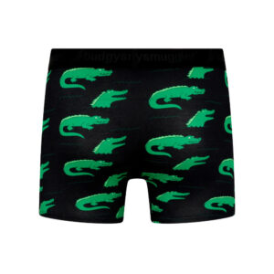 Boxer pour homme Budgy Smuggler Crocodiles Noir et vert Dos