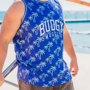 Débardeur « Basketball » Budgy Smuggler Blue Palms Rugby Club Vue porté de face