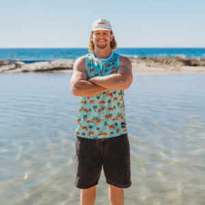 Débardeur « Basketball » Budgy Smuggler Rawwwr Tigers Vue porté de face