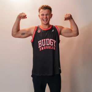 Débardeur « Basketball » Budgy Smuggler Stade Toulousain Rugby Vue porté de face biceps