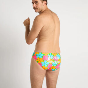 Maillot de bain Budgy Smuggler Fleurs d'Été Vue porté de dos