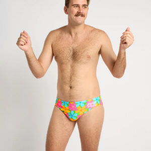 Maillot de bain Budgy Smuggler Fleurs d'Été Vue porté de face