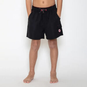 Short de bain pour Enfant Melease Stade Toulousain Rugby Noir Vue porté de face