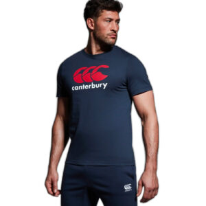 T-shirt Canterbury CCC Logo Bleu marine QE546720 Vue porté de face