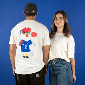 T-shirt Crunch Creator Le Coq par Les Choses Simples Édition limitée Vue porté dos et face homme et femme