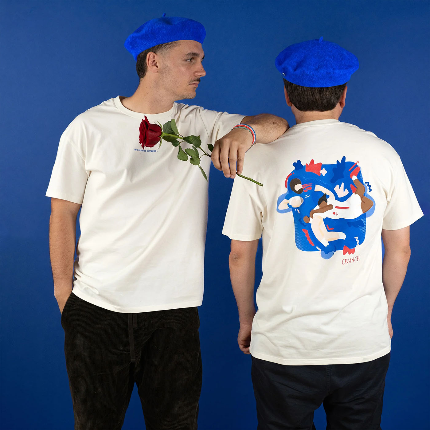 T-shirt Crunch Creator Le Plaquage par Les Choses Simples Édition limitée Vue porté de face et dos