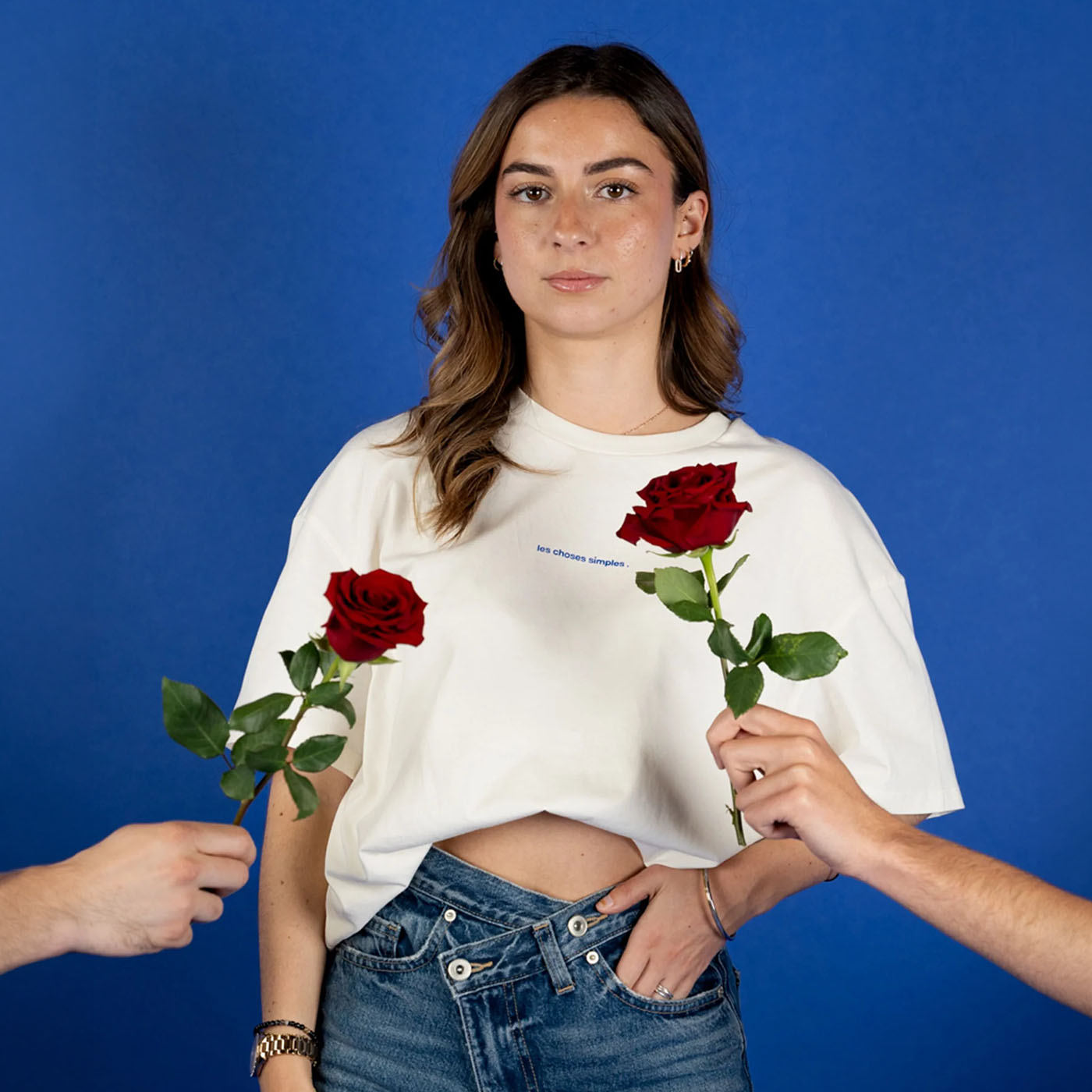 T-shirt Crunch Creator Le Plaquage par Les Choses Simples Édition limitée Vue porté de face femme