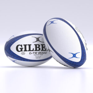 Ballon de rugby Gilbert G-TR8000 Bleu marine Taille 5 Face et dos