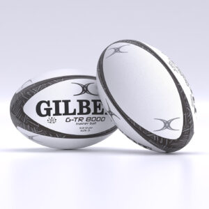 Ballon de rugby Gilbert G-TR8000 Noir Taille 5 Face et dos