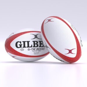 Ballon de rugby Gilbert G-TR8000 Rouge Taille 3 Face et dos