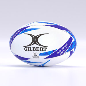 Ballon d'entrainement de rugby Gilbert G-TR6000 Bleu Taille 5 Face