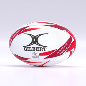 Ballon d'entrainement de rugby Gilbert G-TR6000 Rouge Taille 3 Face