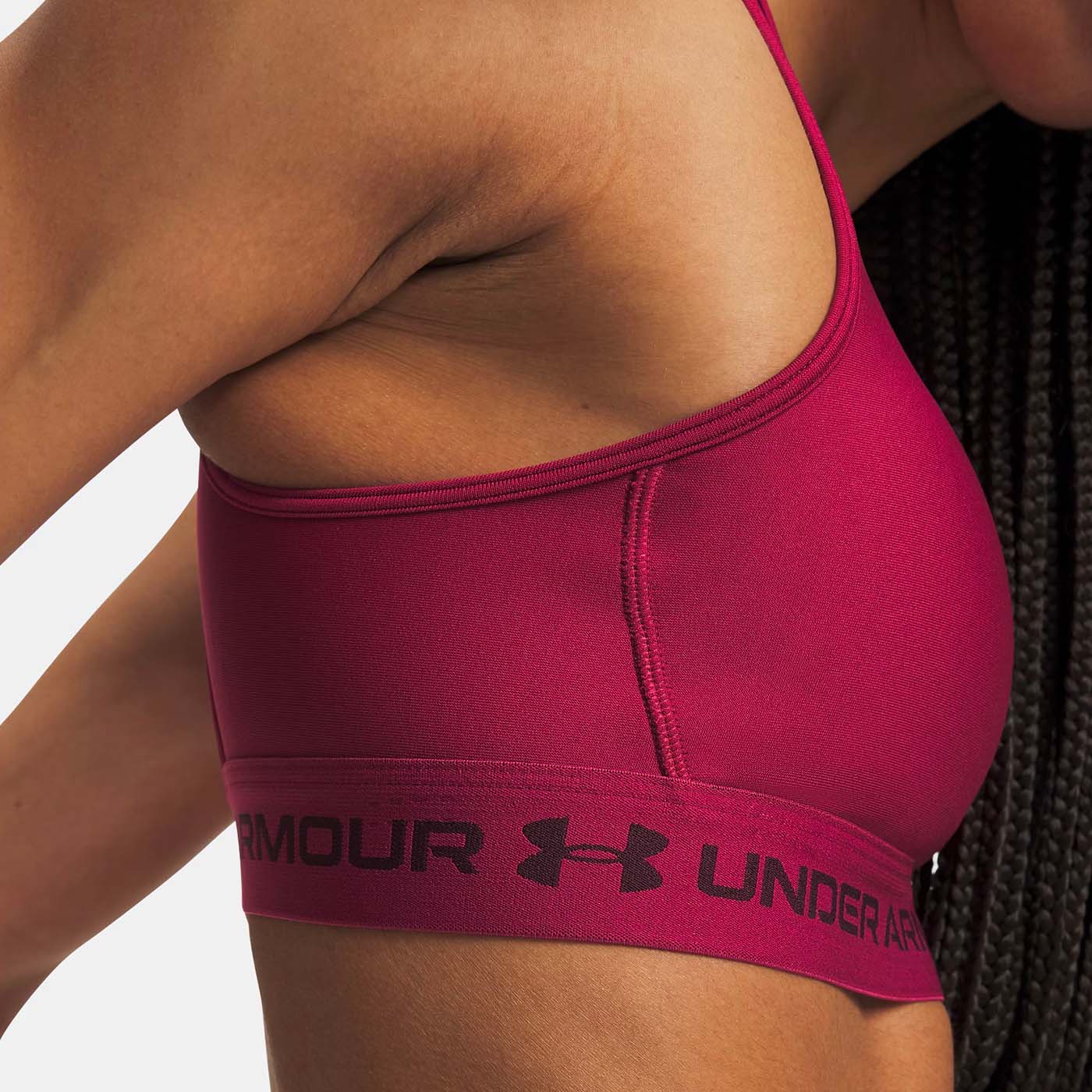 Brassière de sport Under Armour® à dos croisé et maintien modéré Rouge bordeaux 1361034-622 Detail Lateral