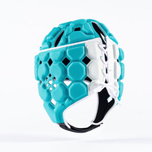 Casque de rugby Gilbert Octane Aqua bleu et blanc GIL26P002 Dos lateral