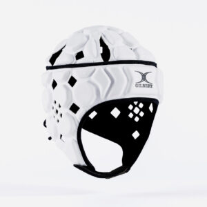 Casque de rugby Gilbert Octane Blanc et noir GIL26P008 Face Lateral