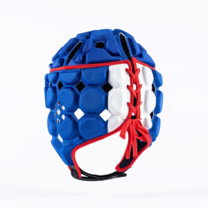 Casque de rugby Gilbert Octane Bleu roi et rouge GIL26P001 Dos lateral