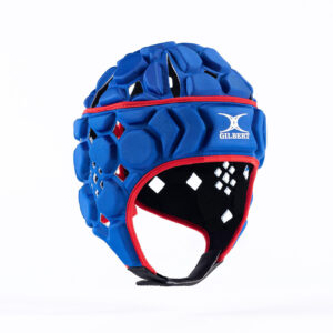 Casque de rugby Gilbert Octane Bleu roi et rouge GIL26P001 Face lateral