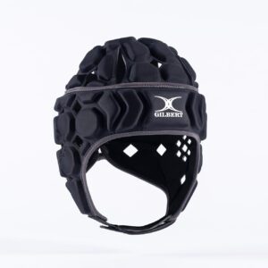 Casque de rugby Gilbert Octane Noir et gris GIL26P006 Face Lateral