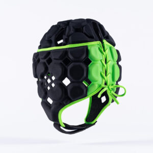 Casque de rugby Gilbert Octane Noir et vert GIL26P004 Dos lateral