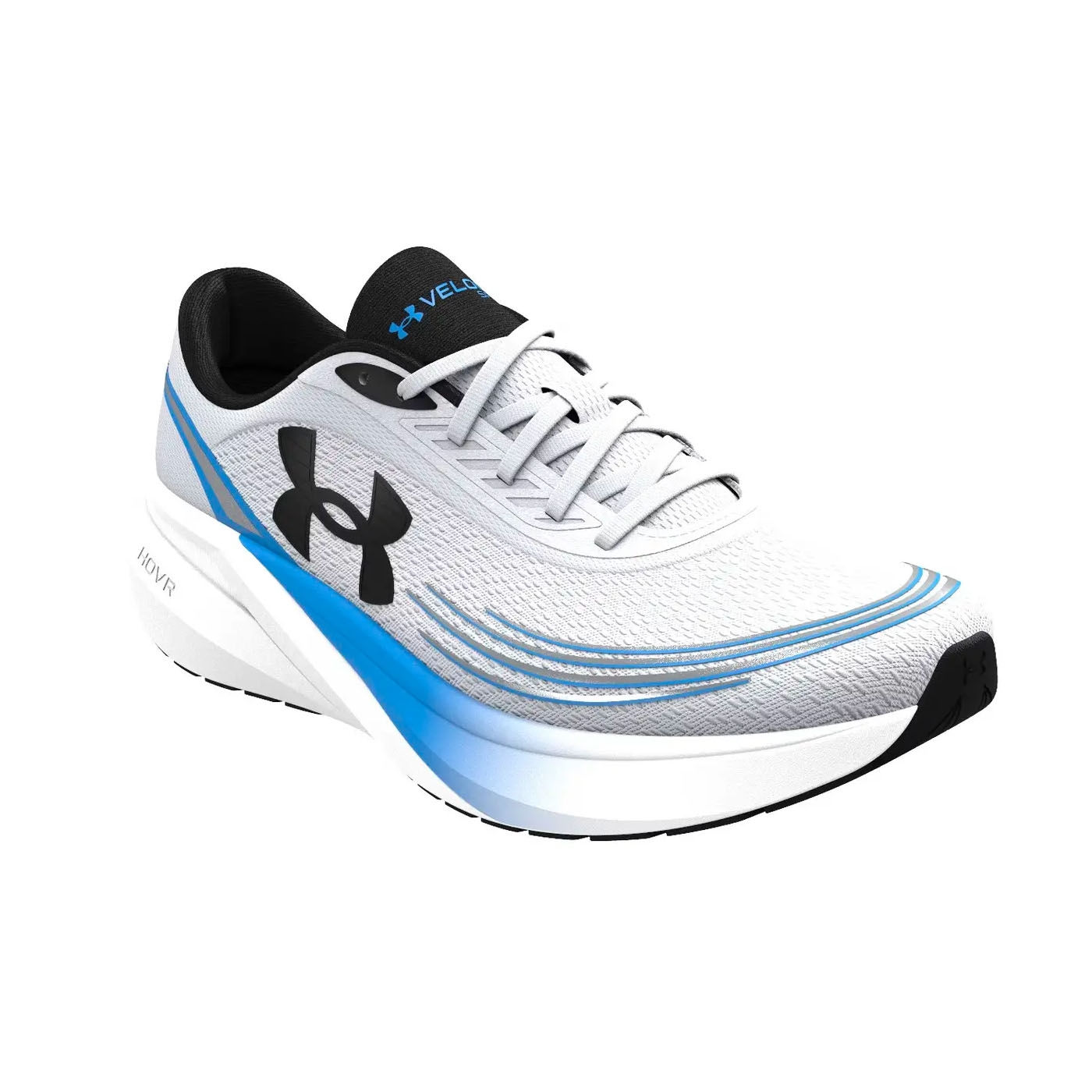 Chaussure de running Homme UA Velociti Sport Gris et bleu 6014708-023 Front Top Lateral