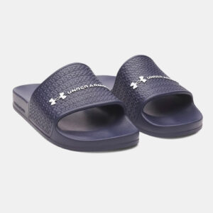 Claquettes UA ARMR Shower Under Armour Bleu marine nuit 6007528-410 Pair Lateral Front Top