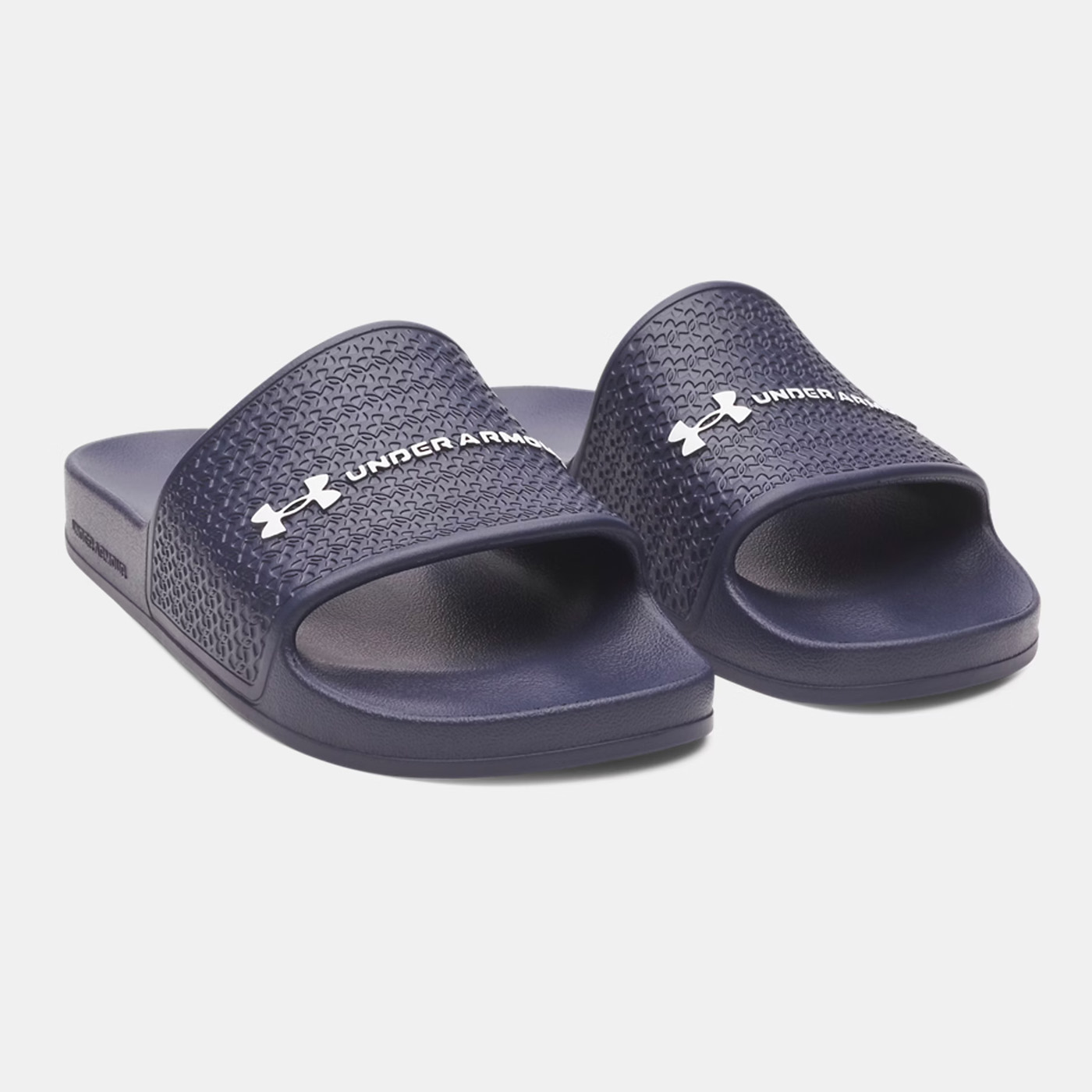 Claquettes UA ARMR Shower Under Armour Bleu marine nuit 6007528-410 Pair Lateral Front Top
