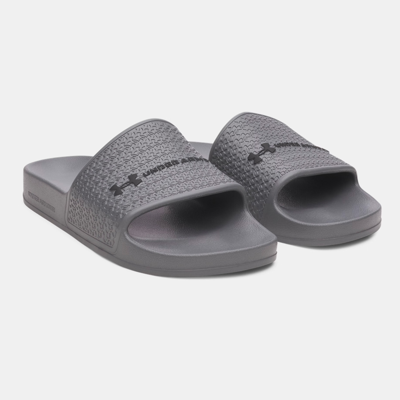 Claquettes UA ARMR Shower Under Armour Gris titane 6007528-024 Pair Lateral Front Top
