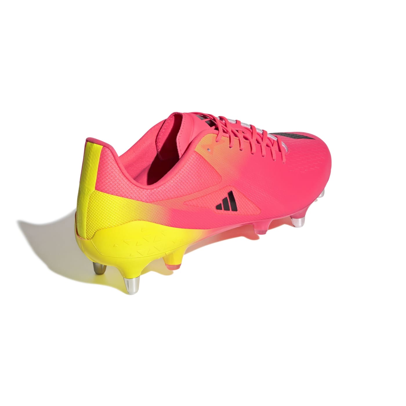 Crampons Adidas Adizero RS15 Pro SG Rose et jaune KI3664 Back Lateral Top