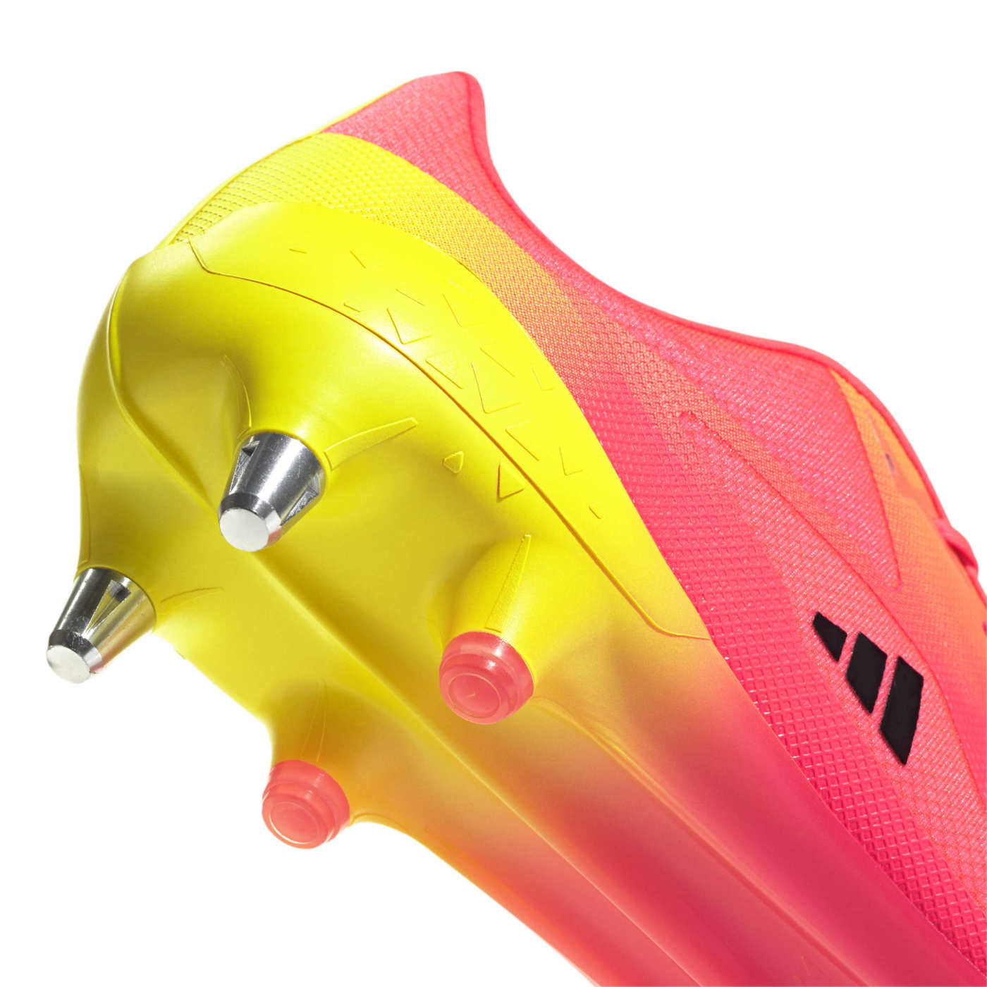 Crampons Adidas Adizero RS15 Pro SG Rose et jaune KI3664 Detail Back Bottom Lateral
