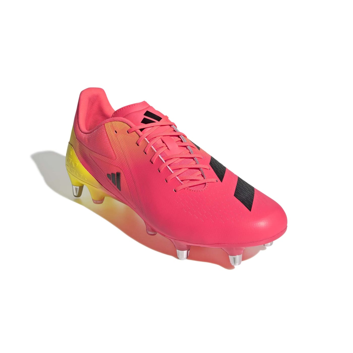 Crampons Adidas Adizero RS15 Pro SG Rose et jaune KI3664 Front Lateral Top