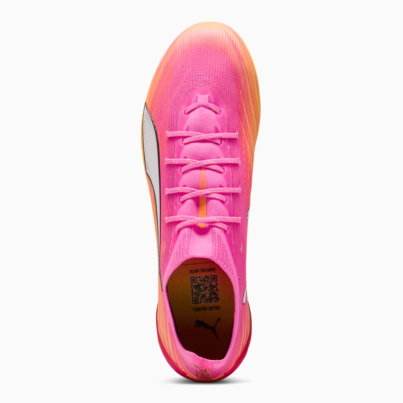 Crampons de football Puma Ultra 6 Ultimate FG Rose, orange et bleu 108699-05 Top