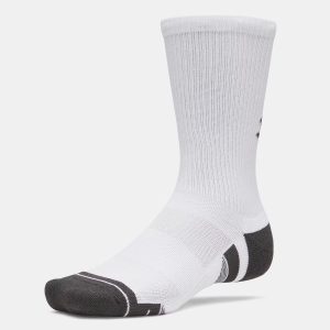 Lot 3 Paires Chaussettes mi-hautes UA Performance Tech Blanc 6015139-100 Lateral