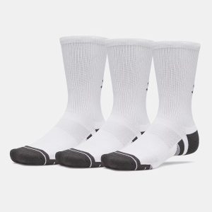 Lot 3 Paires Chaussettes mi-hautes UA Performance Tech Blanc 6015139-100 Pair