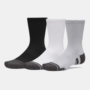 Lot 3 Paires Chaussettes mi-hautes UA Performance Tech Gris, noir et blanc 6015139-011 Lot