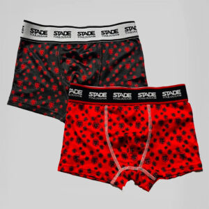 Lot de 2 Boxers pour Enfant Stade Toulousain Rugby Rouge et noir