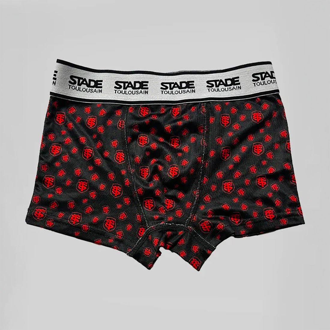 Lot de 2 Boxers pour Enfant Stade Toulousain Rugby Rouge et noir Face Black