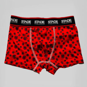 Lot de 2 Boxers pour Enfant Stade Toulousain Rugby Rouge et noir Face Rouge