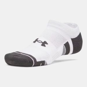 Lot de 3 Paires de Chaussettes UA Performance Tech Unisexe Blanc 6015136-100 Lateral
