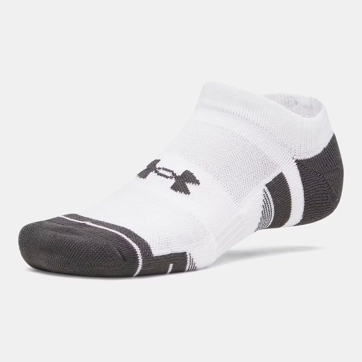 Lot de 3 Paires de Chaussettes UA Performance Tech Unisexe Blanc 6015136-100 Lateral