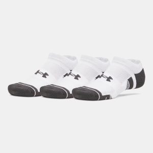 Lot de 3 Paires de Chaussettes UA Performance Tech Unisexe Blanc 6015136-100 Lot